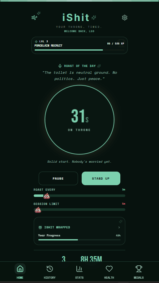 Midnight Mint iShit Plus theme screenshot