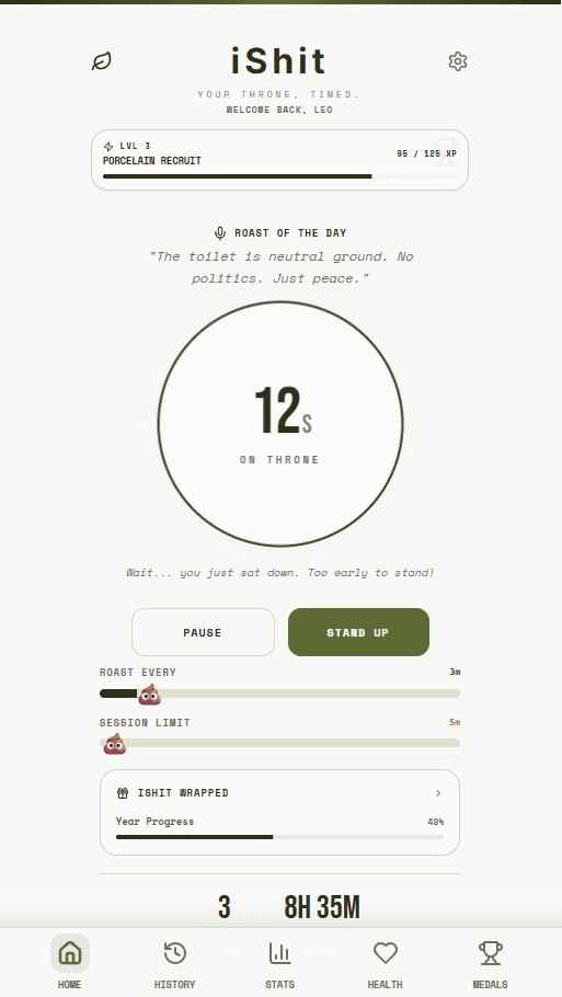 Olive Porcelain iShit Plus theme screenshot